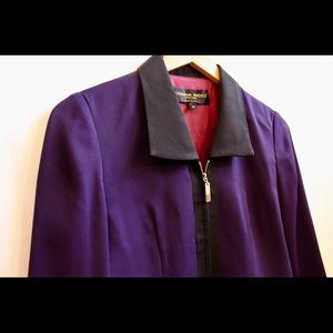 Donna Ricco purple jacket with black accents